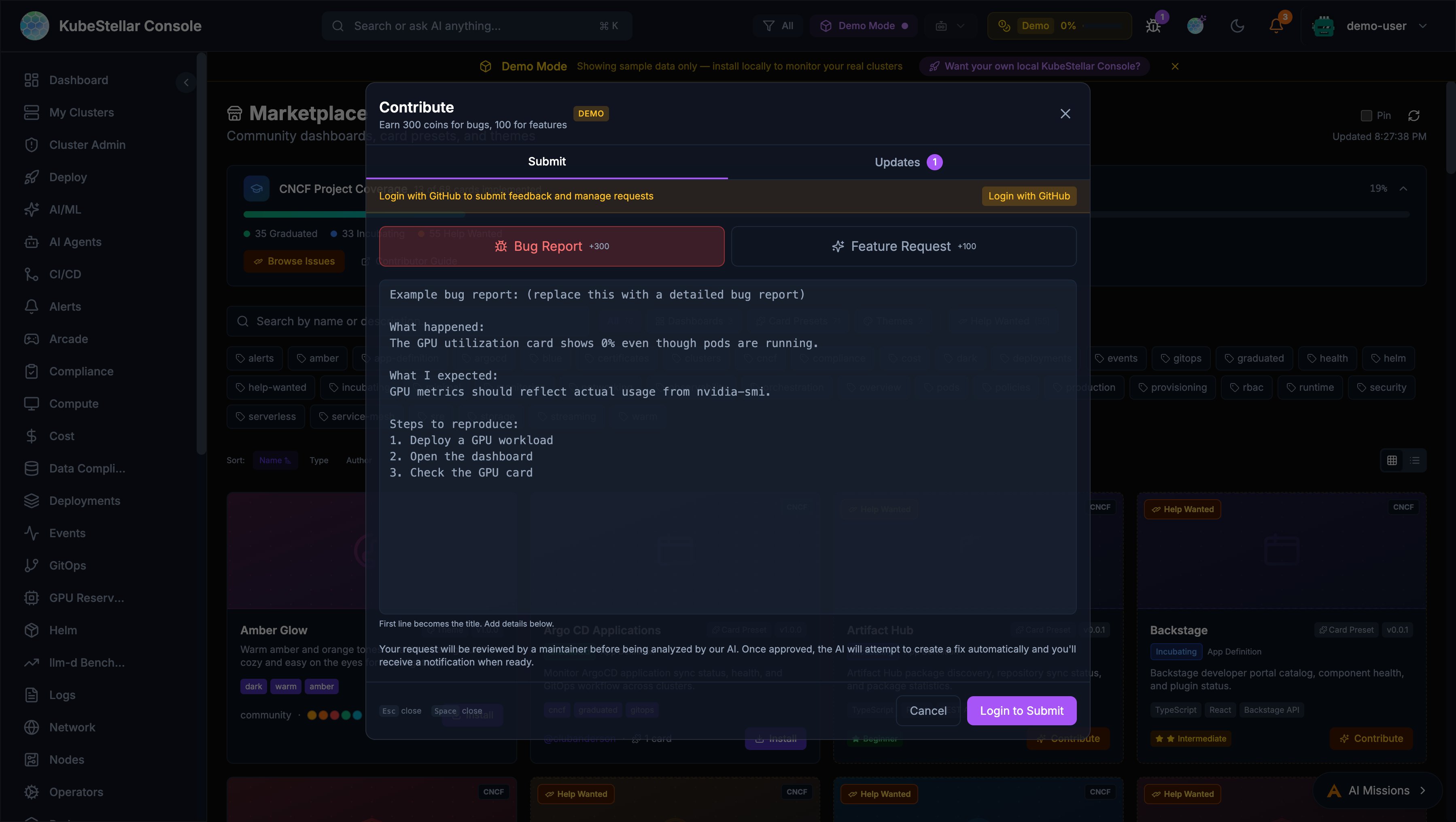 Contribute Dialog